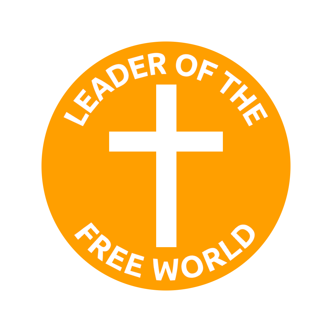 White Cross, with White text on Orange background.